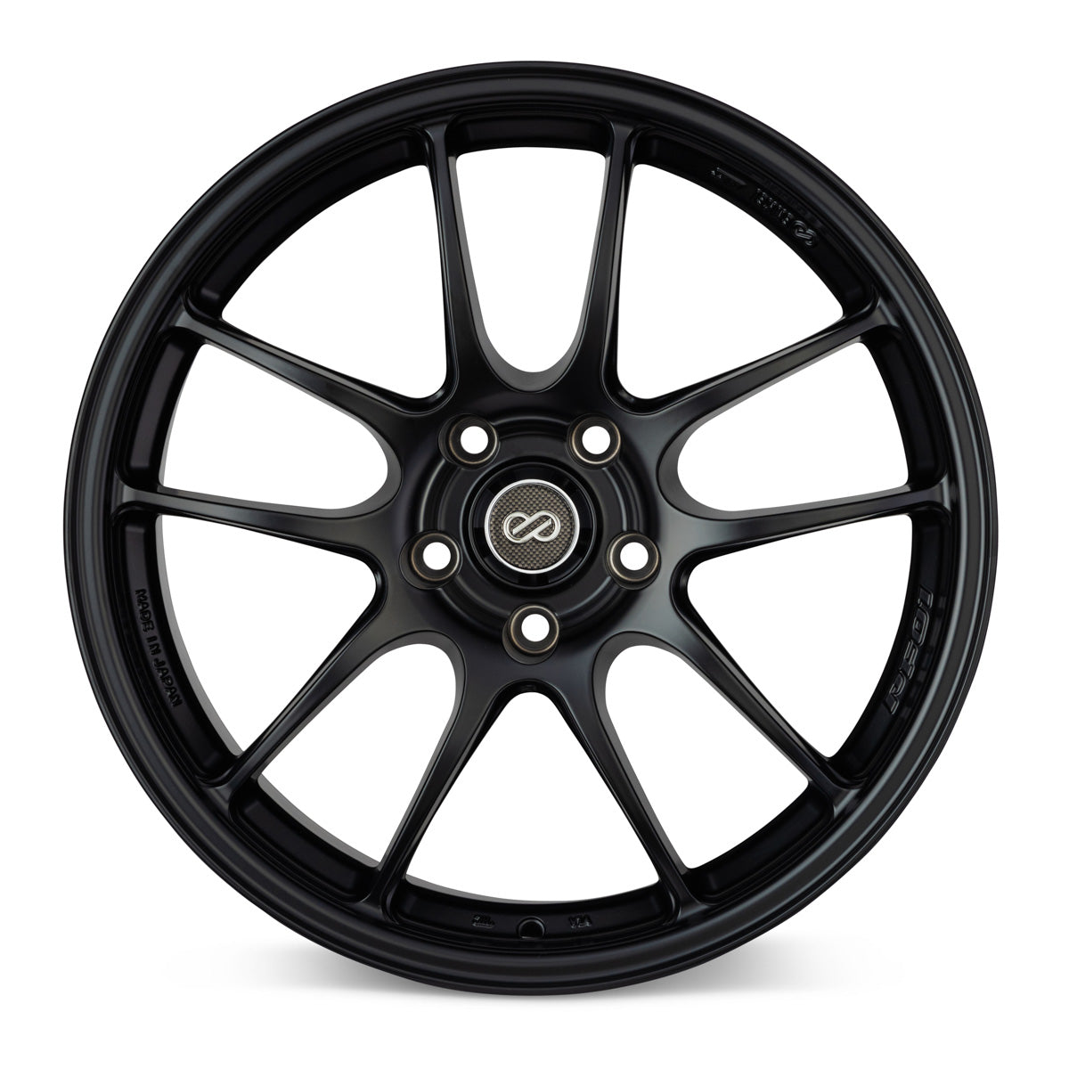 Enkei PF01 18x9.5 5x114.3 15mm Offset 75 Bore Dia Black Wheel