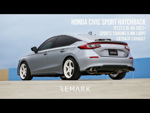 Remark 2022+ Honda Civic Sport Hatchback FL2 (Link Loop) Catback Exhaust Stainless Steel Tip